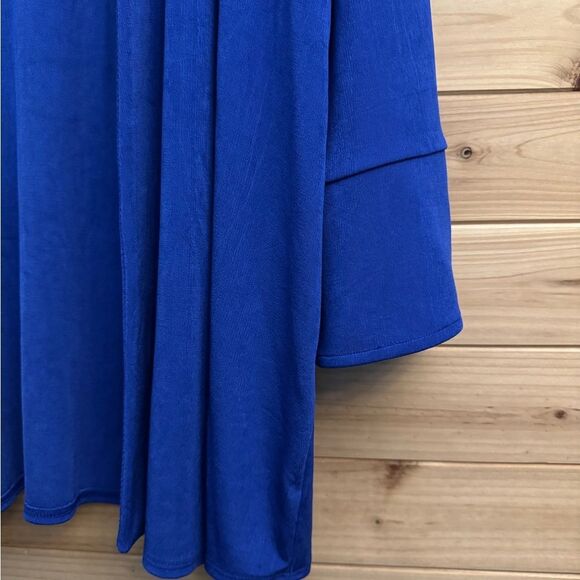 Chicos Travelers Size 3/XL Cobalt Blue Open Front Anti Wrinkle Cardigan - Picture 2 of 11